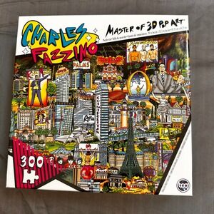 Charles Fazzino Midnight in Vegas 300 Piece Jigsaw Puzzle 3D Pop Art 37976 TCG